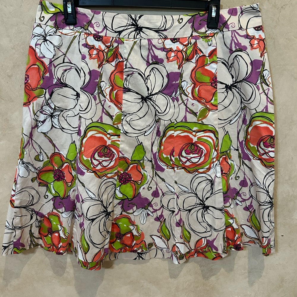 Lane Bryant Multicolor Abstract Skirt womens 18 spring ready knee length